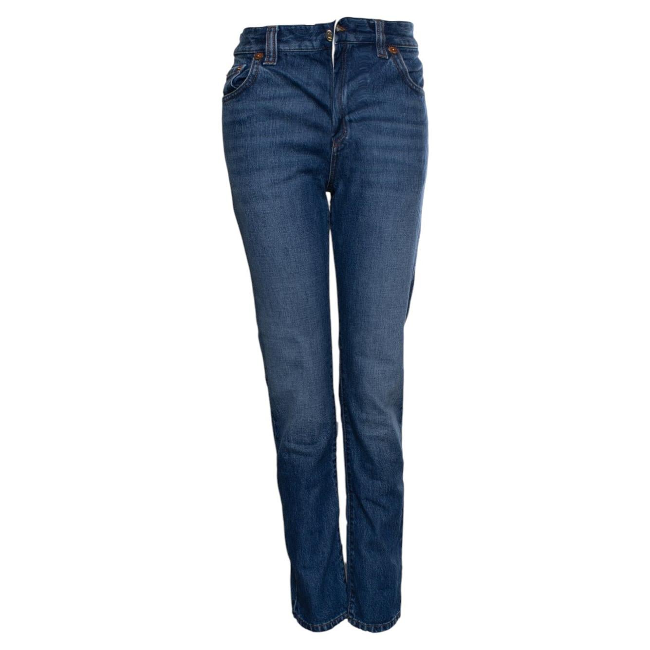 Pre-owned Valentino Garavani, Blue Jeans With V Pockets