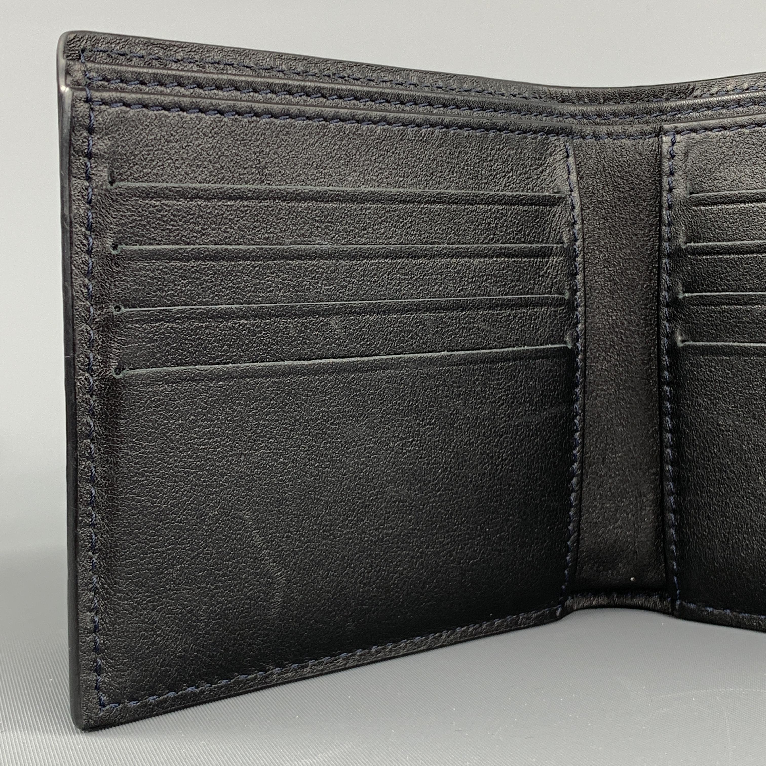 Men's VALENTINO GARAVANI Blue Leather Camouflage Rectangle Bifold Wallet