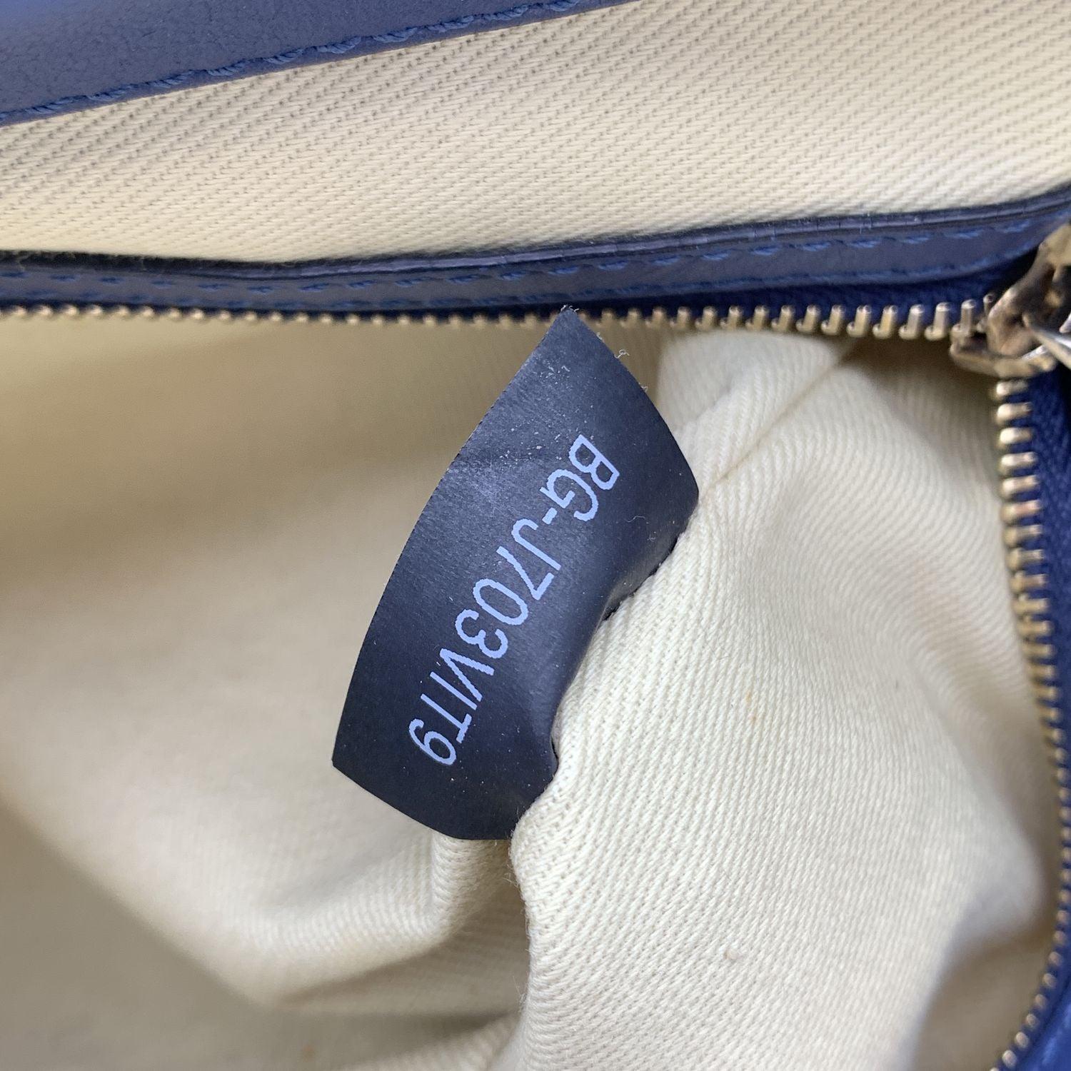 Valentino Garavani Blue Leather Rockstud Tote Shoulder Bag For Sale 3