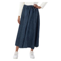 Valentino Garavani Blue Maxi Denim Skirt Size XXXL