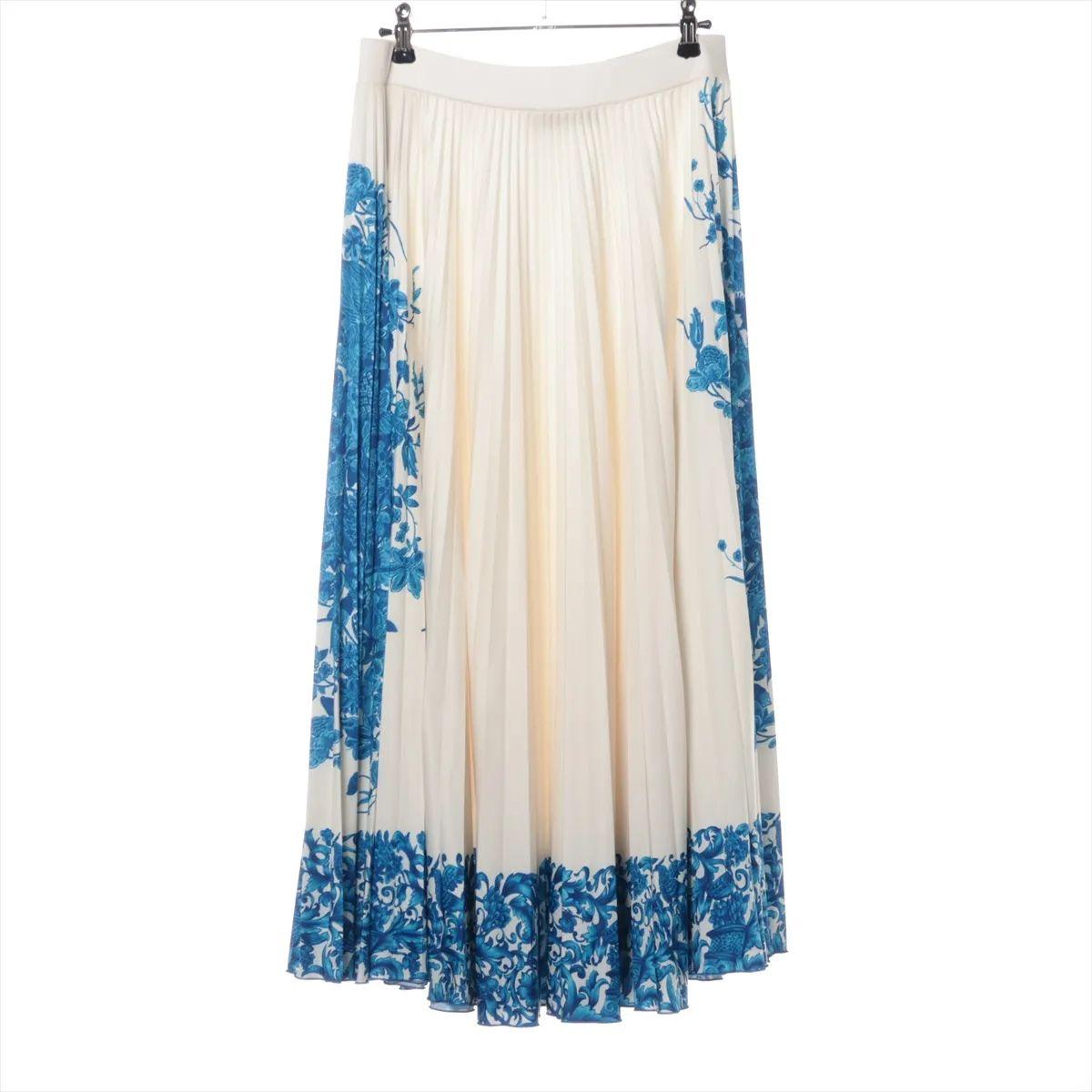 Falda plisada Valentino Garavani Bluegrace Bouquet Beige en venta