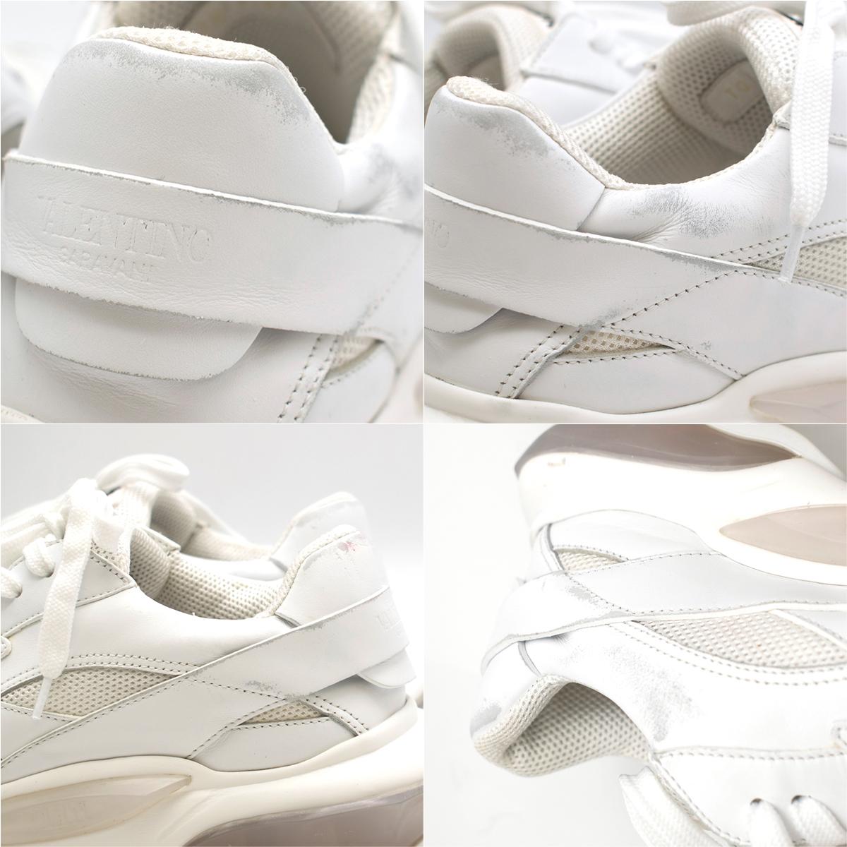 Valentino Garavani Bounce White Leather Sneakers SIZE 38.5 1
