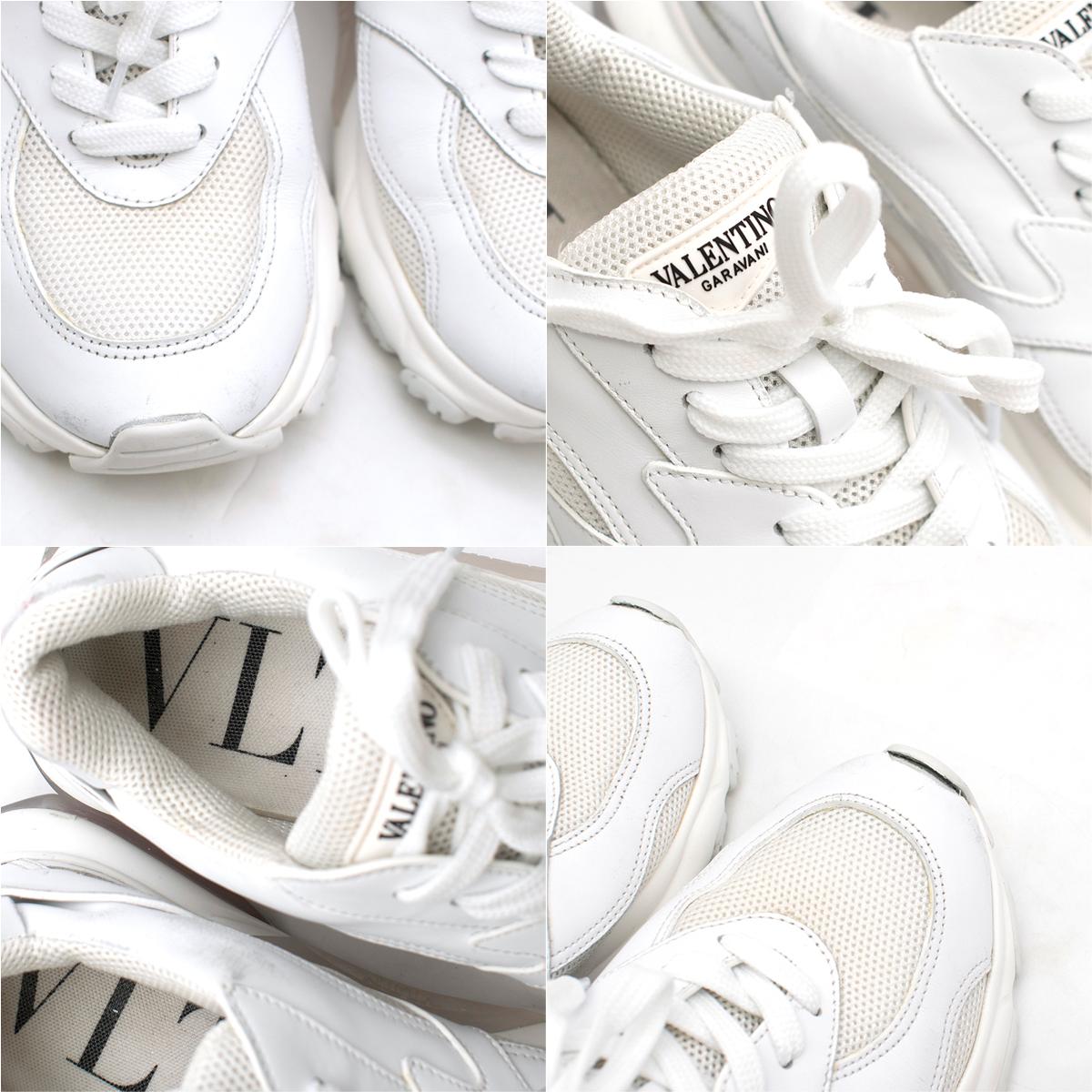 Valentino Garavani Bounce White Leather Sneakers SIZE 38.5 3
