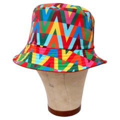 Valentino Garavani Bright Multicolor V-Print Nylon Bucket Hat
