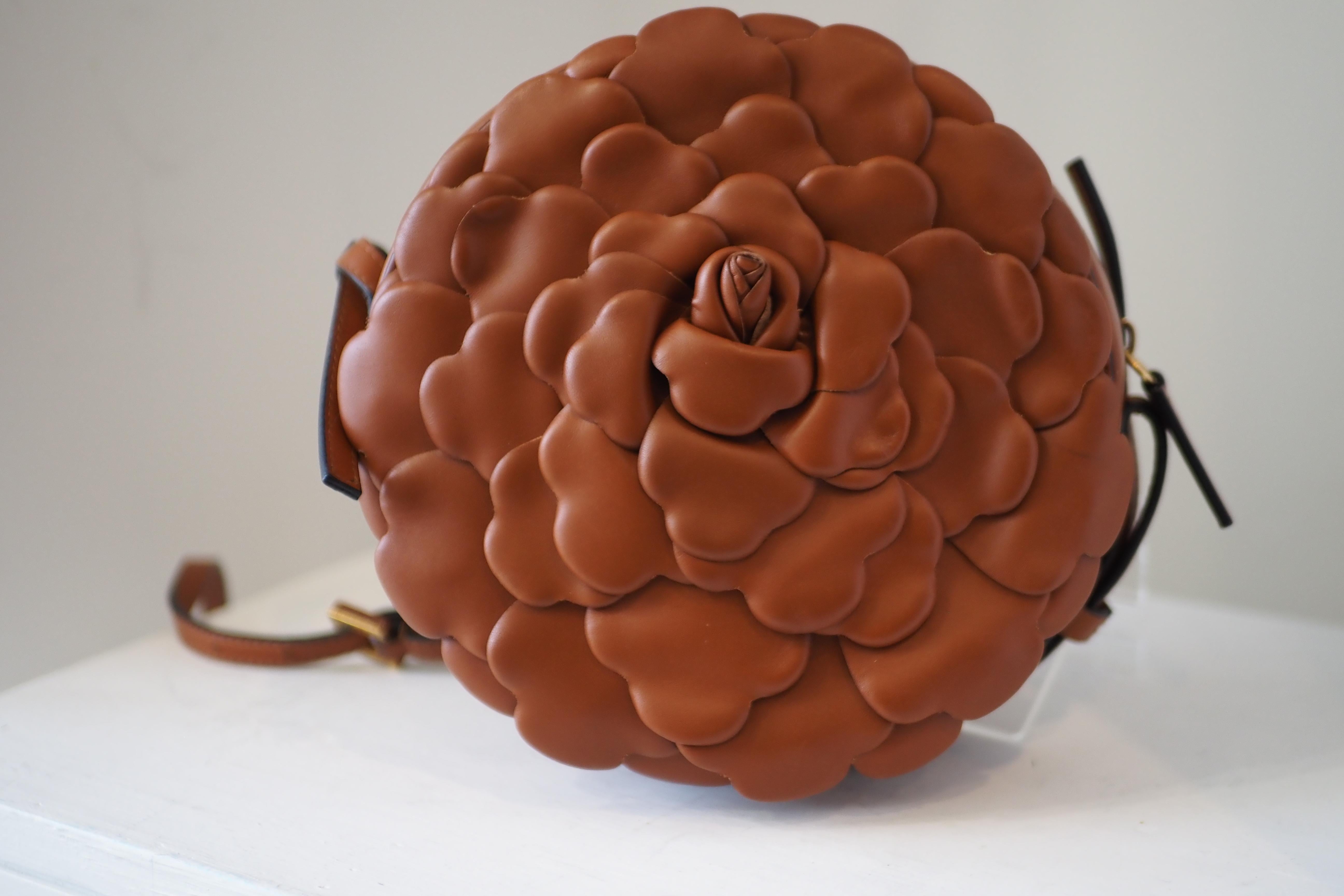 Valentino Garavani brown leather Flower shoulder bag 11