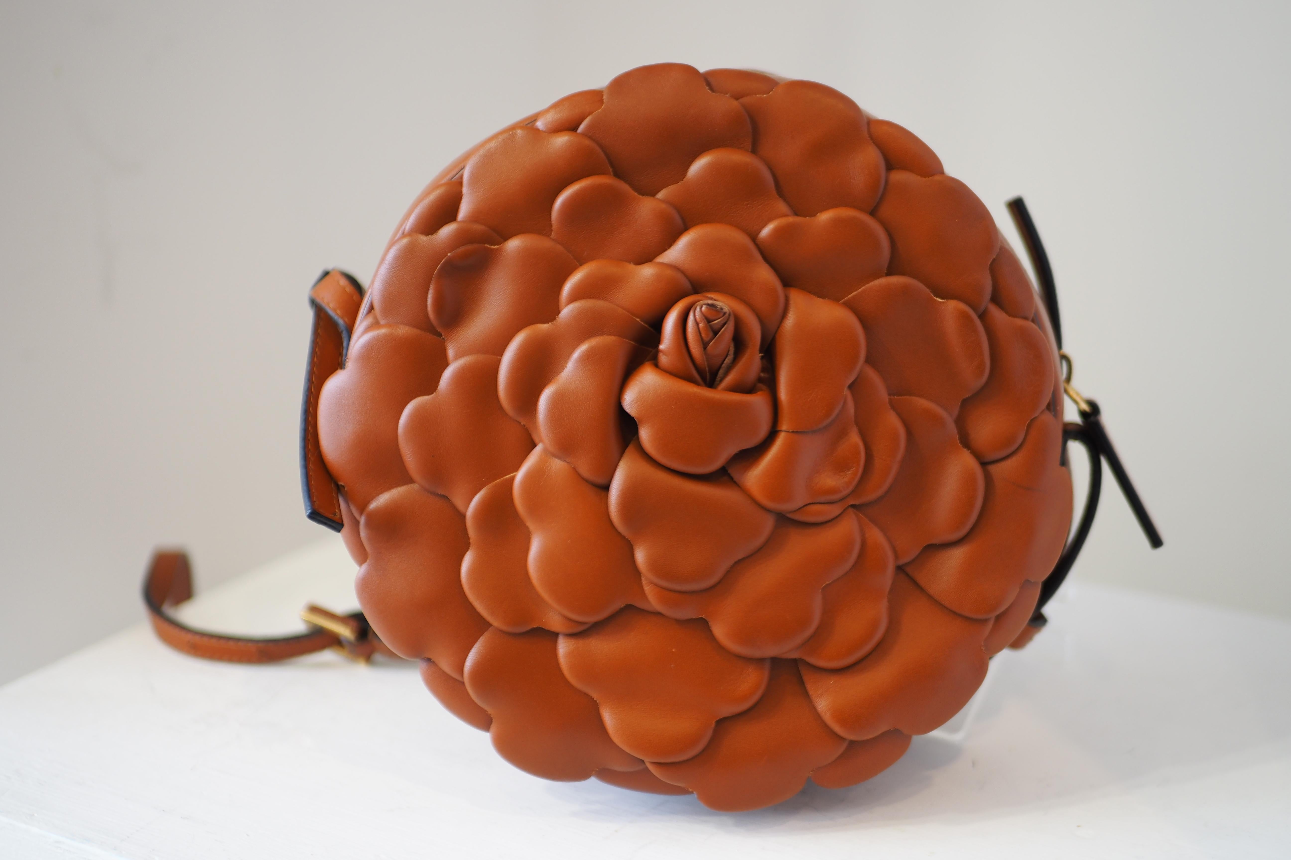 Valentino Garavani brown leather Flower shoulder bag 12