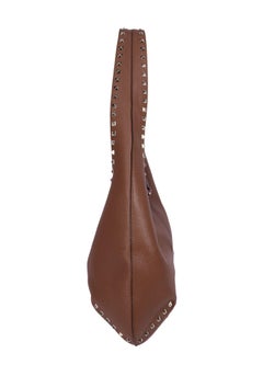 Valentino Garavani Braun Rockstud Umhängetasche Leder