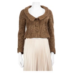 Valentino Garavani Brown Wolle kurze Länge Jacke Größe XS