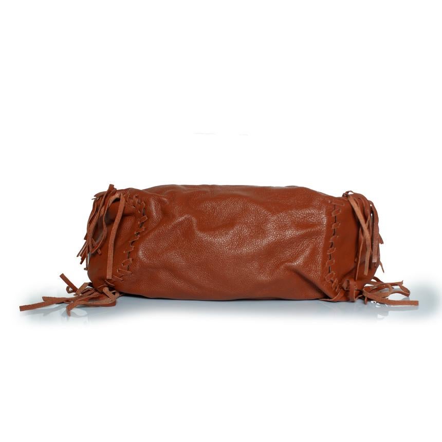 Valentino Garavani, C-Rockee fringed leather tote In Good Condition For Sale In AMSTERDAM, NL