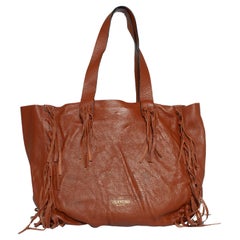 Used Valentino Garavani, C-Rockee fringed leather tote