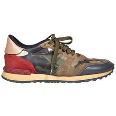 Valentino Garavani Camouflage Print Rockrunner Trainers Size IT 39