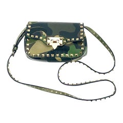 VALENTINO Garavani Camouflage Rockstud Mini Crossbody Bag in Green