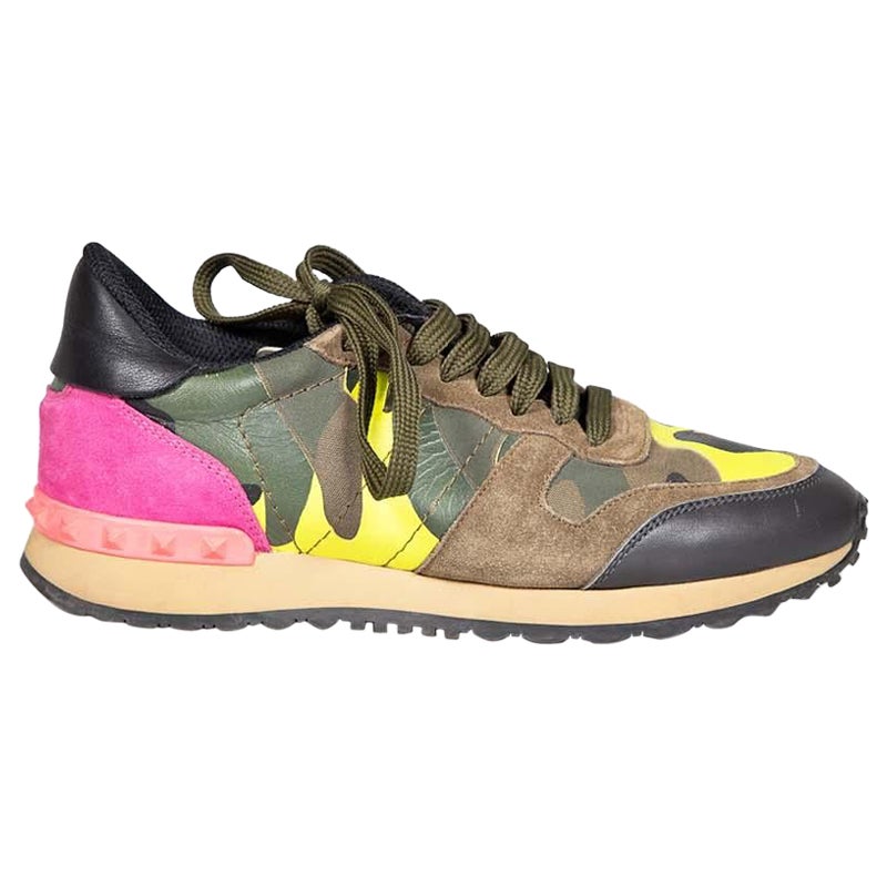 Valentino Garavani Camouflage Ruckrunner Turnschuhe Größe IT 38