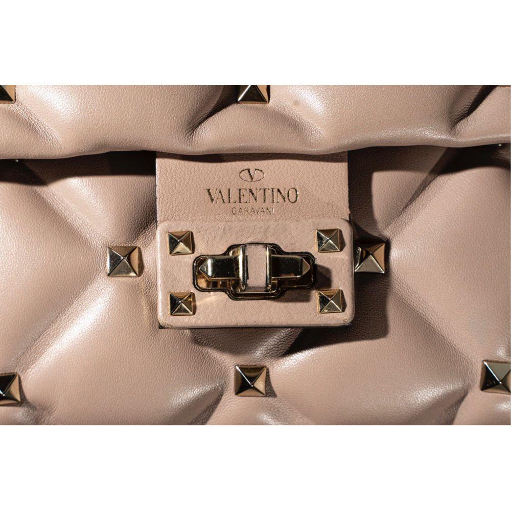 VALENTINO GARAVANI, Candystud in beige leather 6