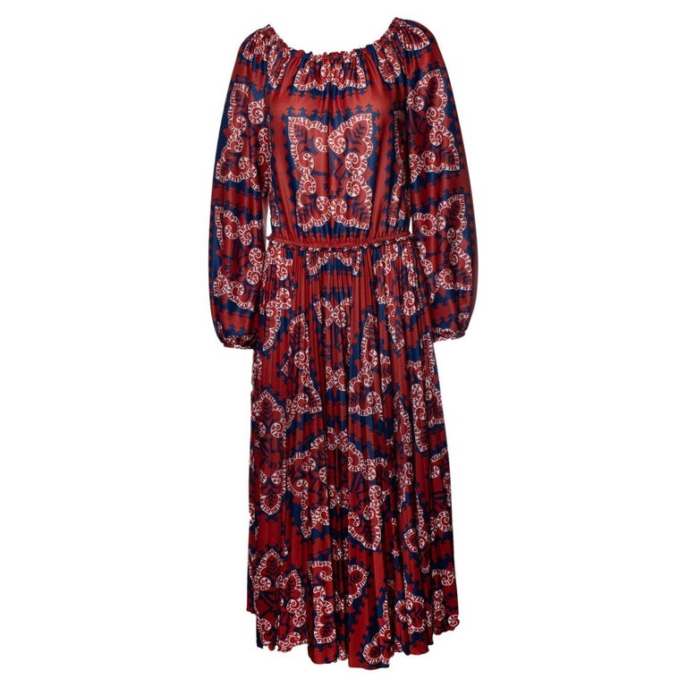 resort dresses 2019 Salvatore Ferragamo Pleated Resort Dress in Palm Desert