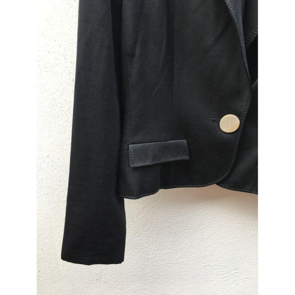 Valentino Garavani Cotton Short Vest in Black  In Good Condition For Sale In Carnate, IT