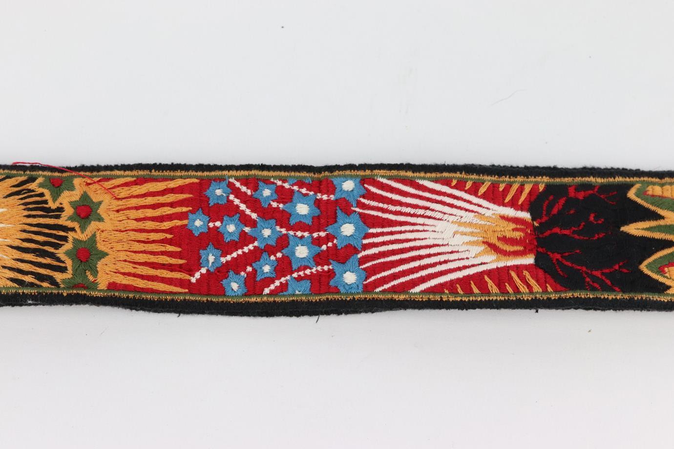 Brown Valentino Garavani Embroidered Canvas And Leather Bag Strap