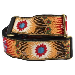 Valentino Garavani Embroidered Canvas And Leather Bag Strap