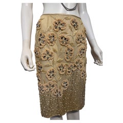 Valentino Garavani Embroidered Fall 2005 Runway Skirt