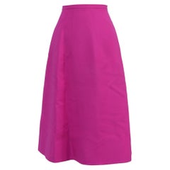 Falda midi acampanada de Valentino Garavani en viscosa rosa