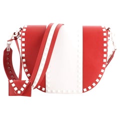 Valentino Garavani Free Rockstud Saddle Crossbody Bag Leather Medium