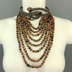 VALENTINO GARAVANI FW 2002 Couture Beaded Drop Snake Choker