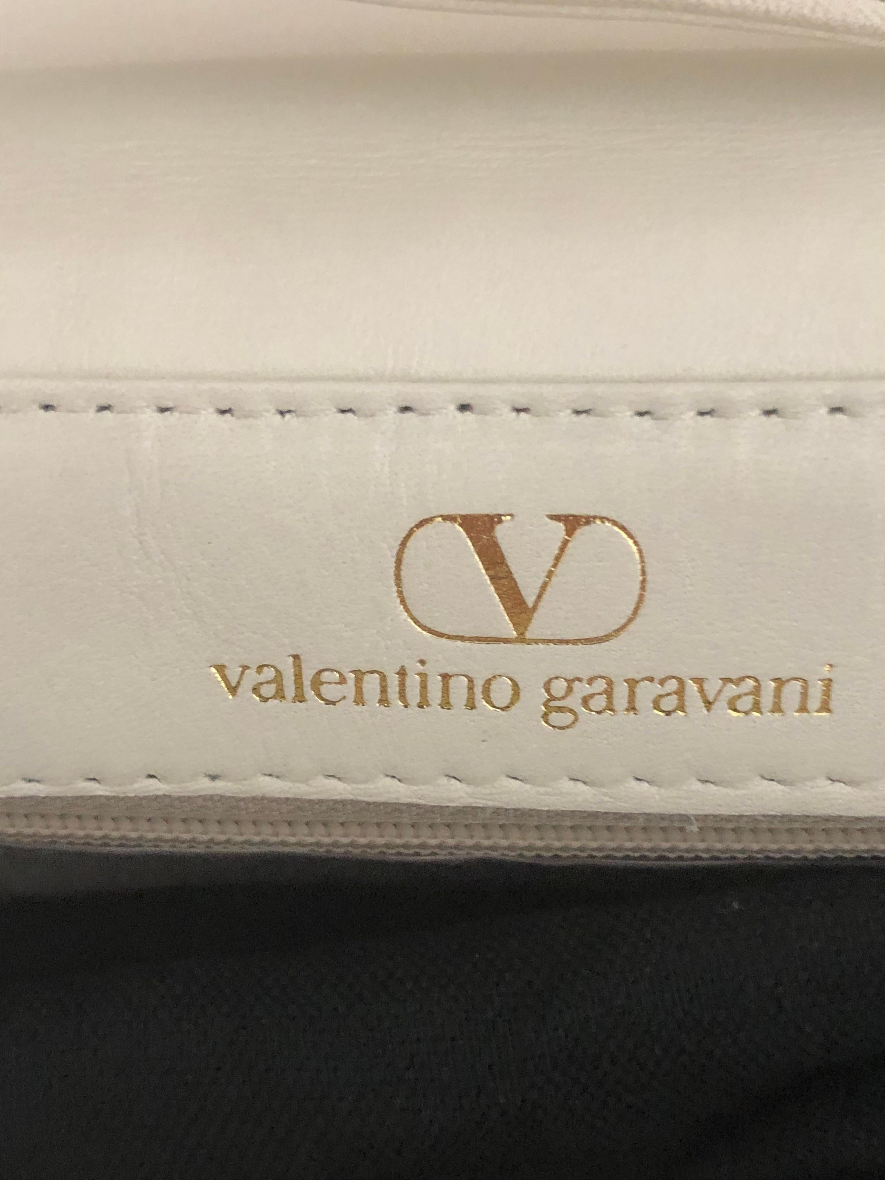 Brown Valentino Garavani Gala Vernon Cream Leather Crossbody