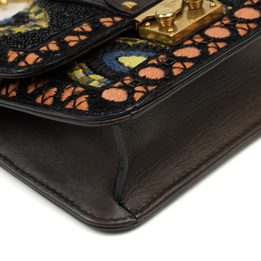 VALENTINO GARAVANI glam lock Shoulder bag in Multicolour Leather For Sale 8