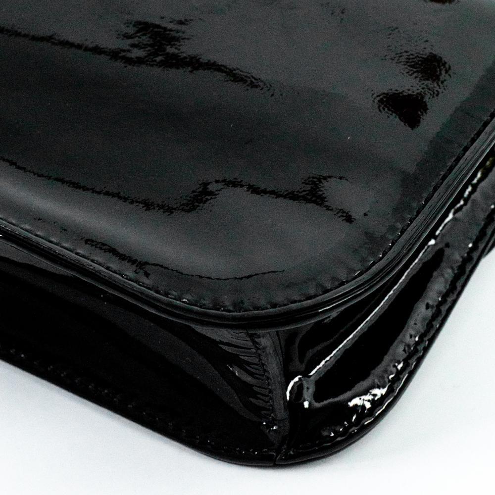 VALENTINO GARAVANI Glamlock Shoulder bag in Black Patent leather 6