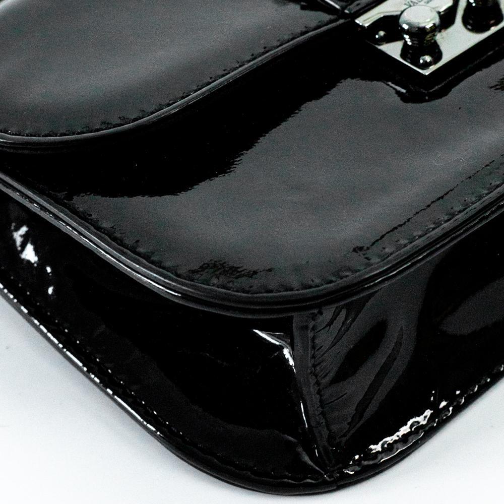 VALENTINO GARAVANI Glamlock Shoulder bag in Black Patent leather 2