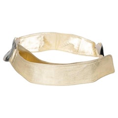 Valentino Garavani Gold Leather Tie Fastening Belt