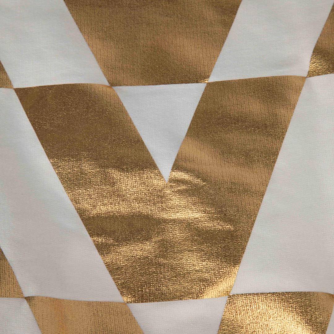 Women's Valentino Garavani Gold Metallic V Logo Print Jumper Size XL