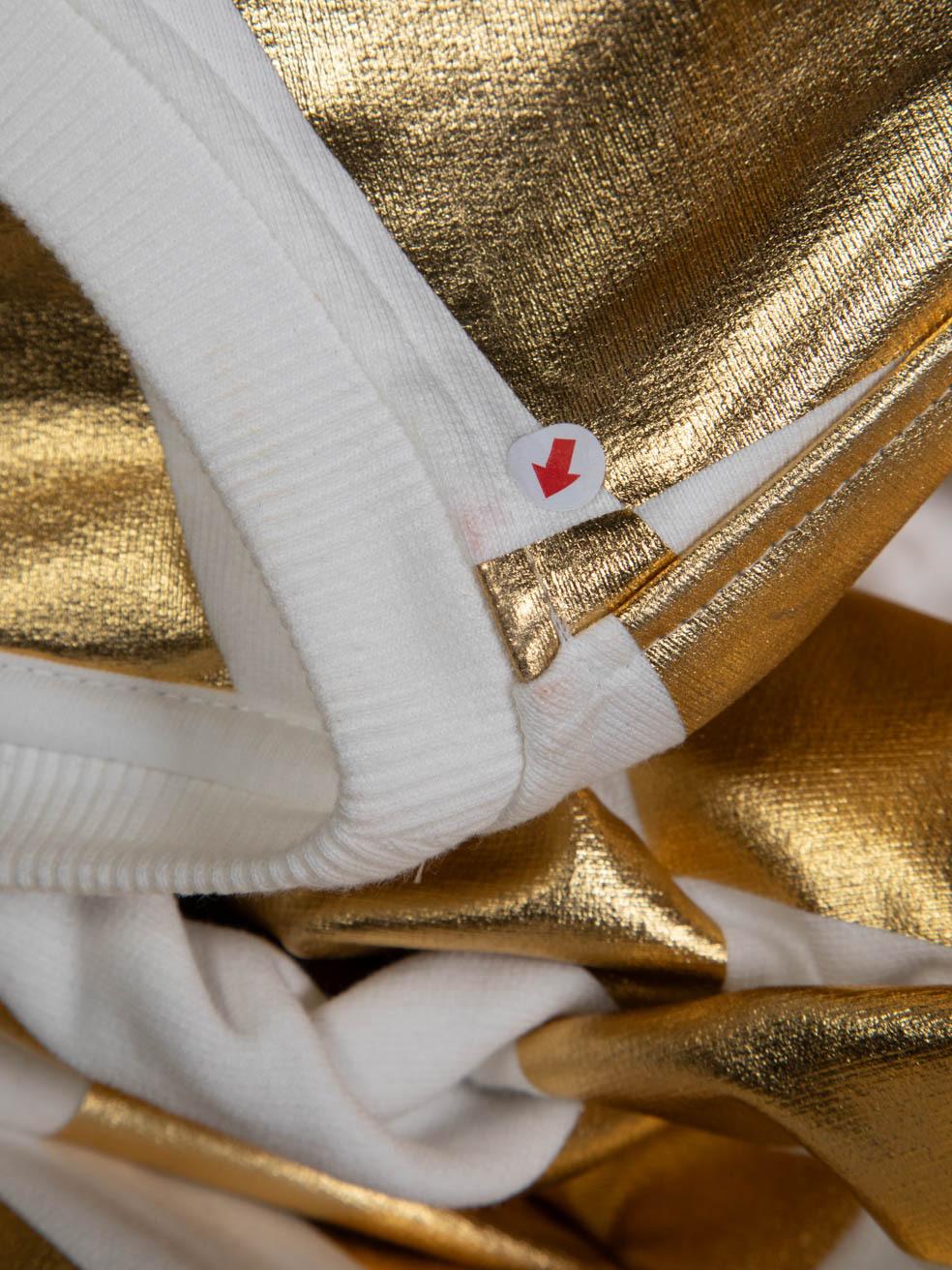 Valentino Garavani Gold Metallic V Logo Print Jumper Size XL 1