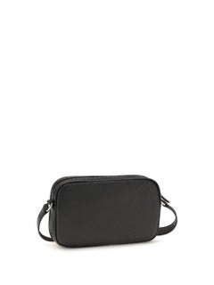 Sac à bandoulière Valentino Garavani en cuir de veau grainé — Noir