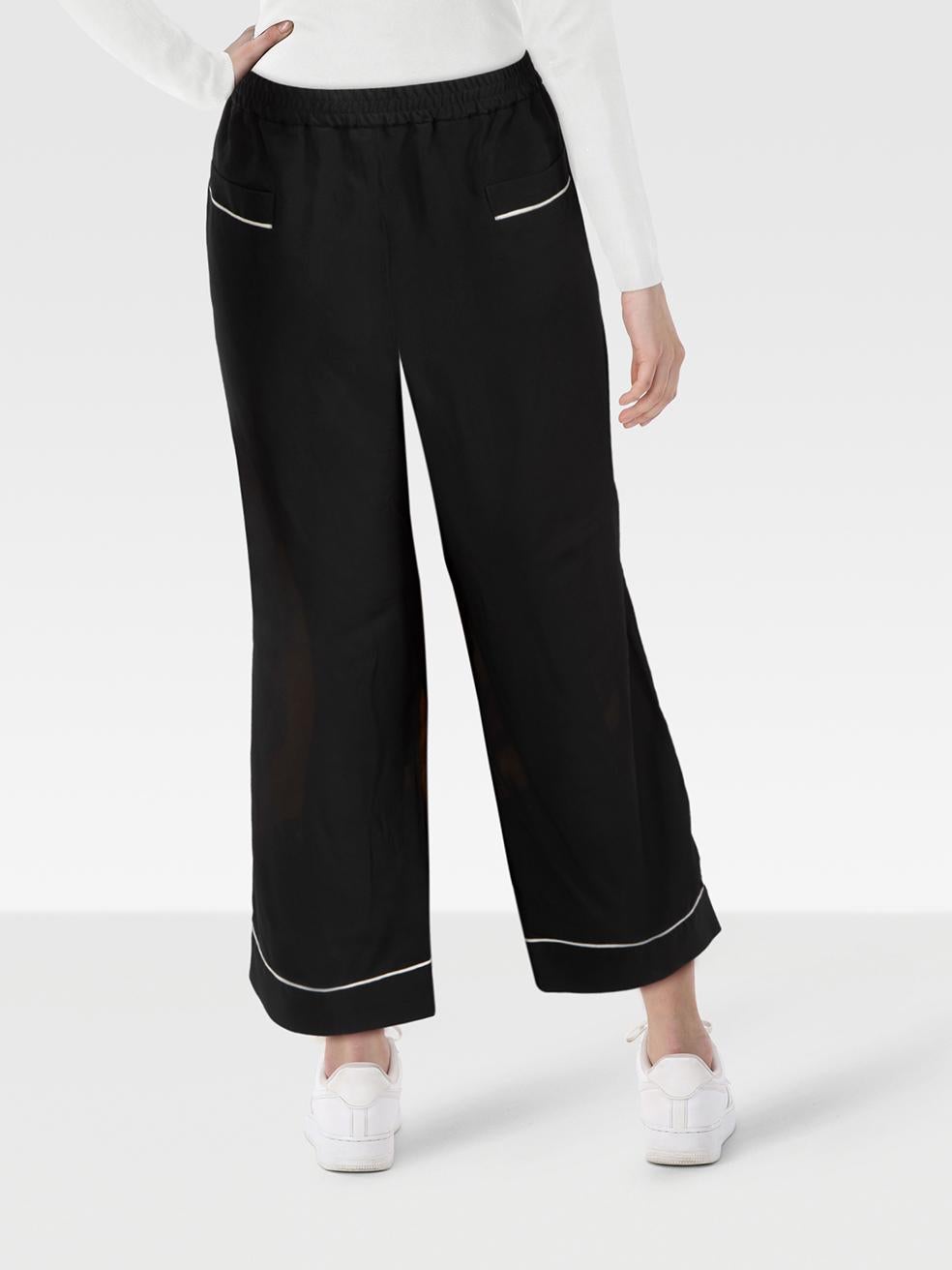 CONDITION is Very Good. Hardly any visible wear to the trousers is evident on this used Valentino Garavani designer resale item.
 

 

 

 Details
 

 

 Multicolour
 

 Silk
 

 Trousers
 

 Graphic print
 

 Straight leg
 

 Elastic drawstring