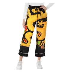Valentino Garavani Graphic Print Silk Trousers Size XXXL