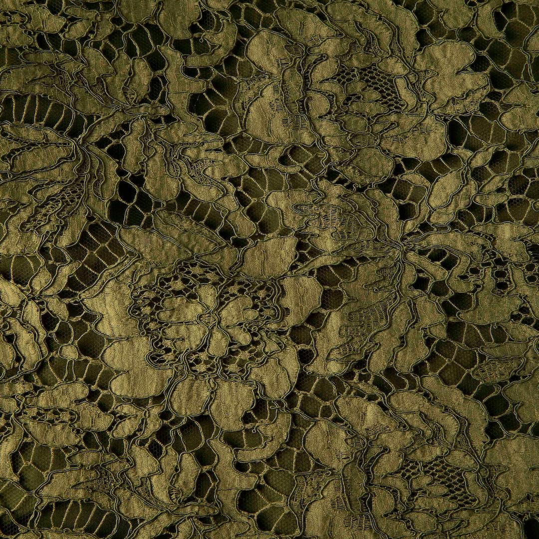 Valentino Garavani Green Floral Lace Mini Skirt Size L In Good Condition In London, GB