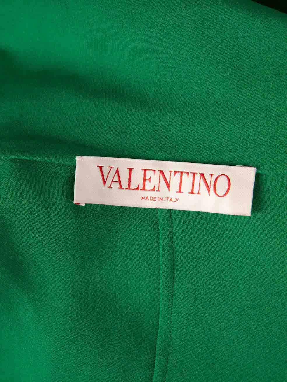 Women's Valentino Garavani Green Neck Tie Blouse Size S For Sale