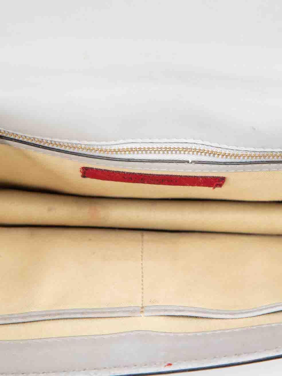 Valentino Garavani Grey Leather Medium Glam Lock Flap Bag For Sale 1