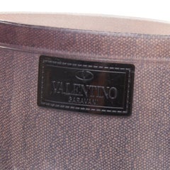 VALENTINO GARAVANI grey nude lace print rubber rain boots EU39