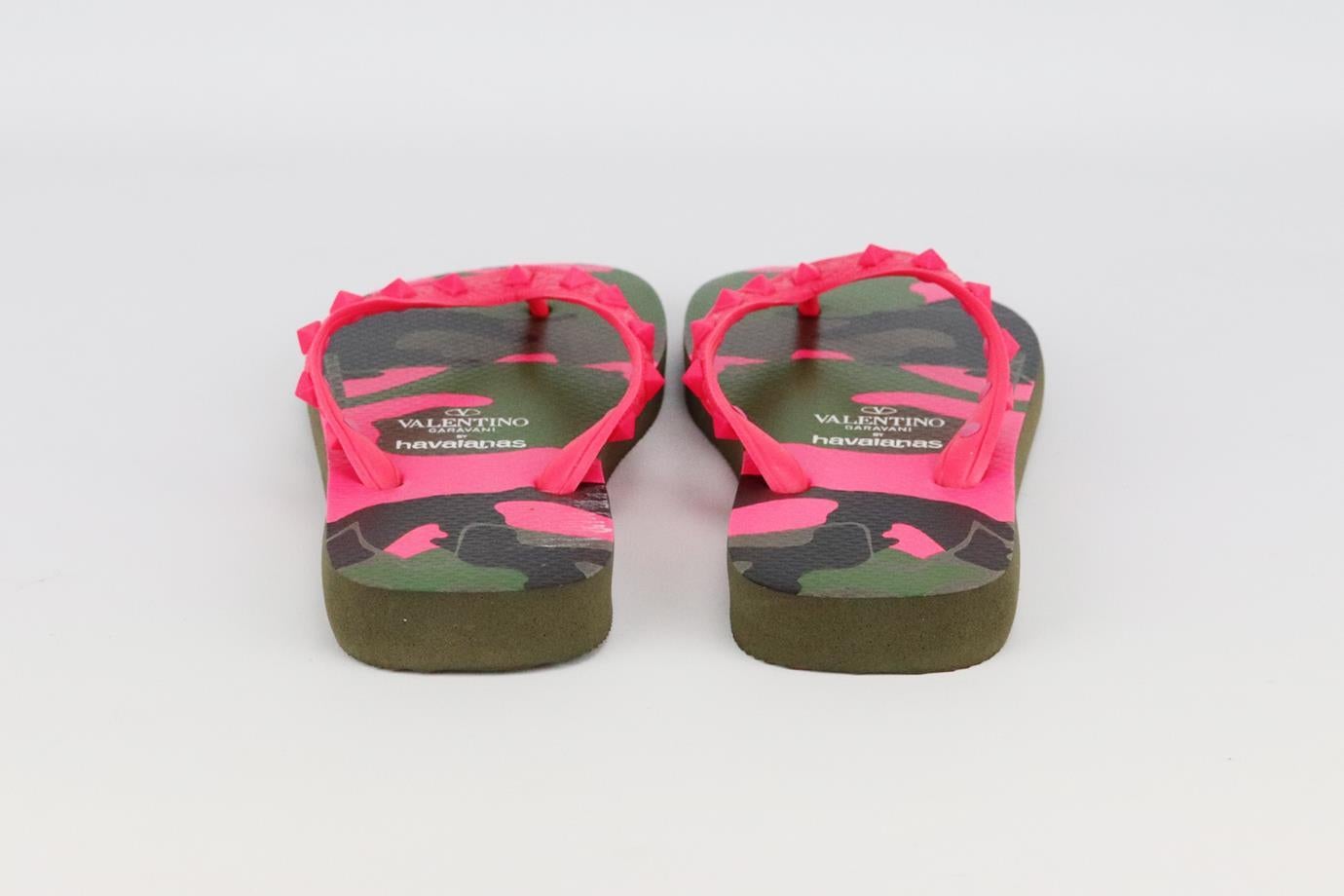 camouflage designer flip flops