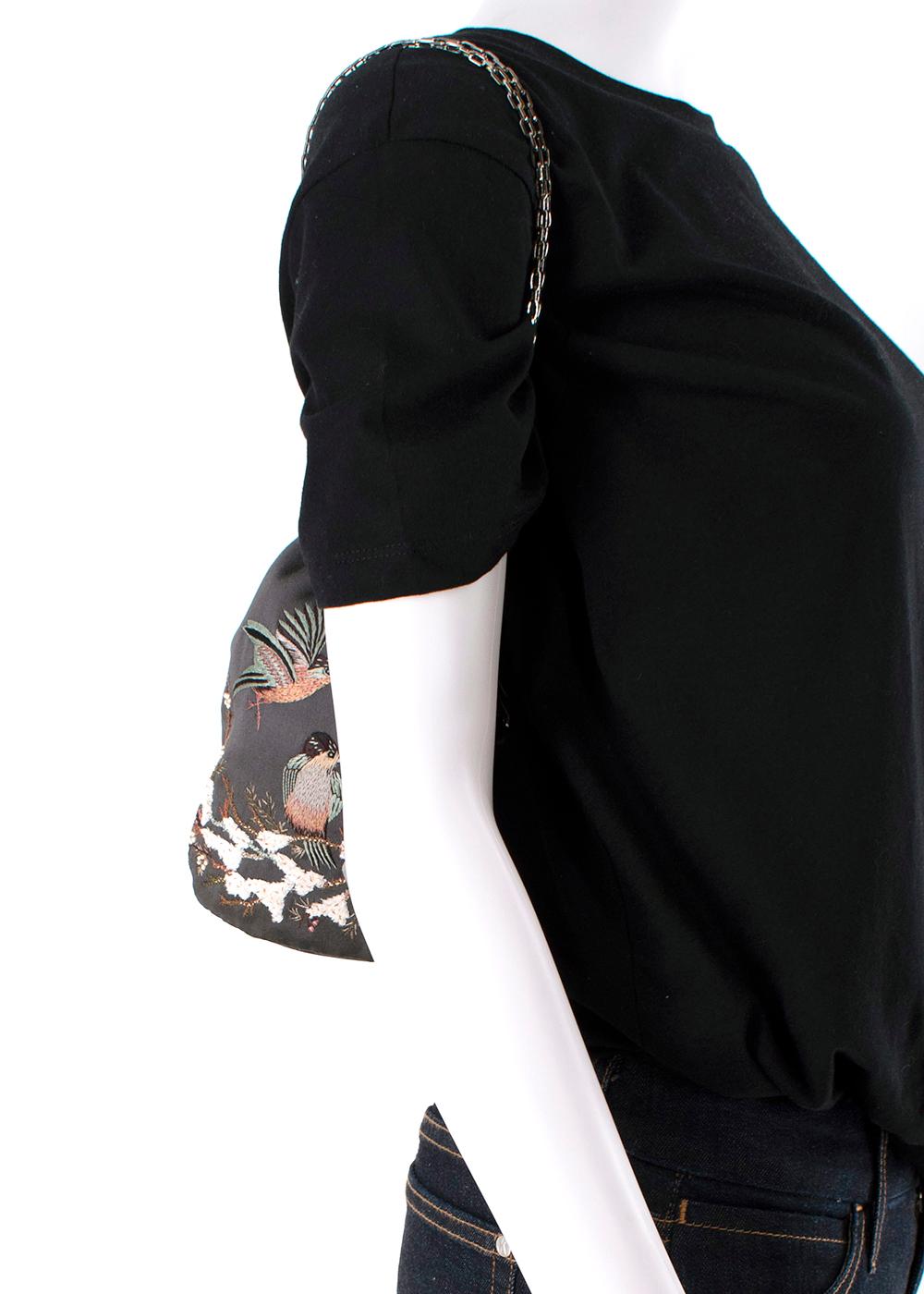 Valentino Garavani Hummingbird Embroidered Silk Minaudiere Clutch Bag In Excellent Condition In London, GB