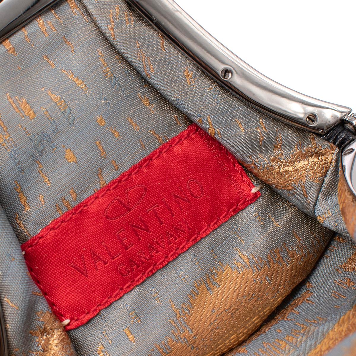 Women's Valentino Garavani Hummingbird Embroidered Silk Minaudiere Clutch Bag