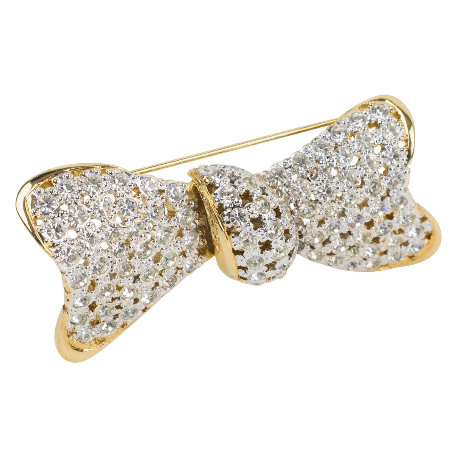Valentino Garavani Jeweled Bowtie Pin Brooch For Sale