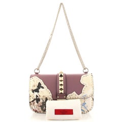 Valentino Garavani Kimono 1997 Glam Lock Shoulder Bag Printed Leather Medium