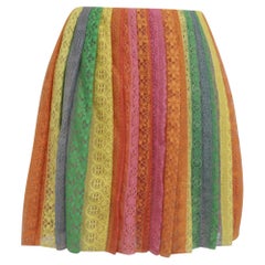 Minifalda de encaje de Valentino Garavani en algodón multicolor