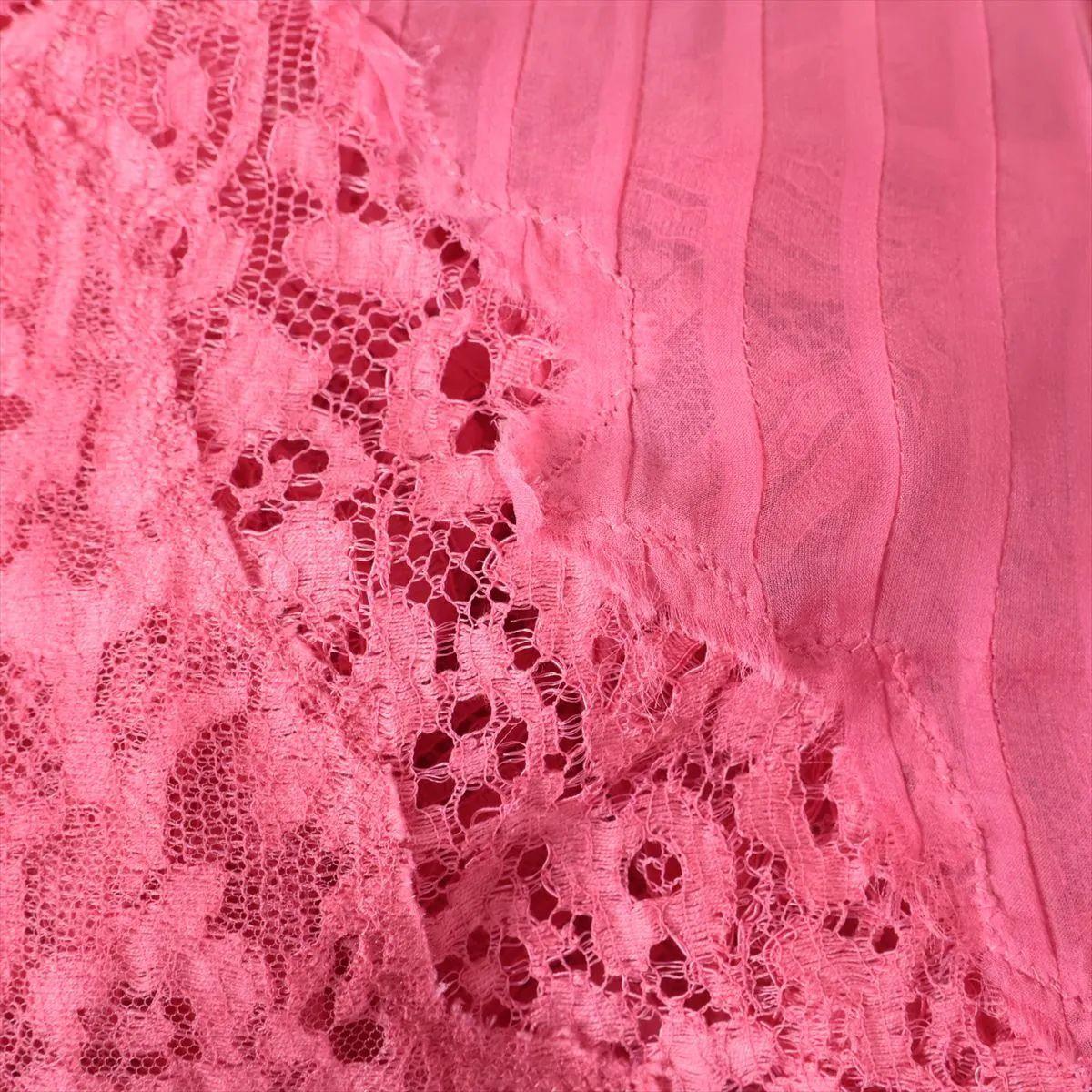 Valentino Garavani Lace See-through Longsleeve Blouse Pink For Sale 8