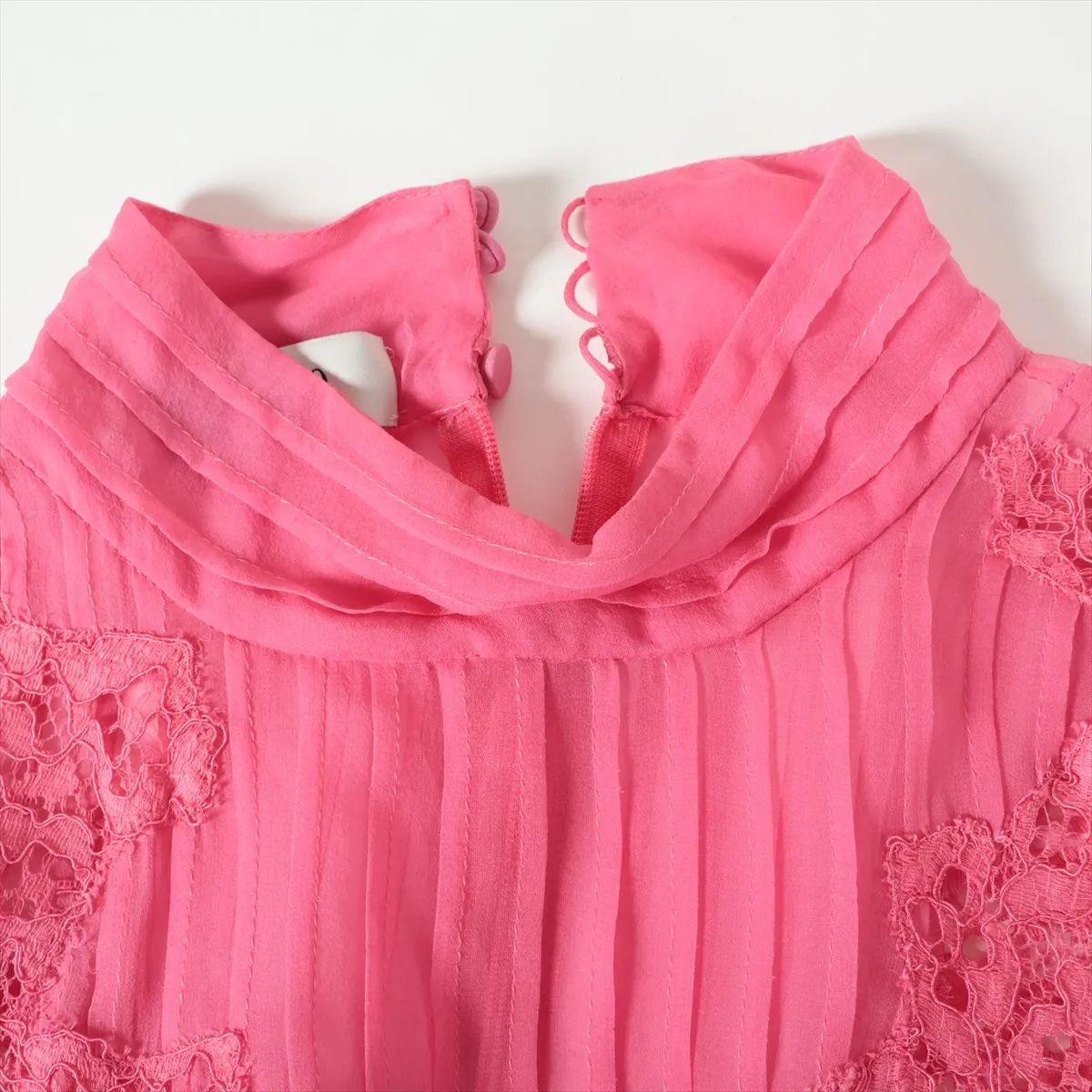 Valentino Garavani Lace See-through Longsleeve Blouse Pink For Sale 1