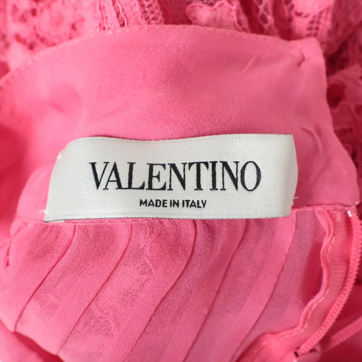 Valentino Garavani Lace See-through Longsleeve Blouse Pink For Sale 3