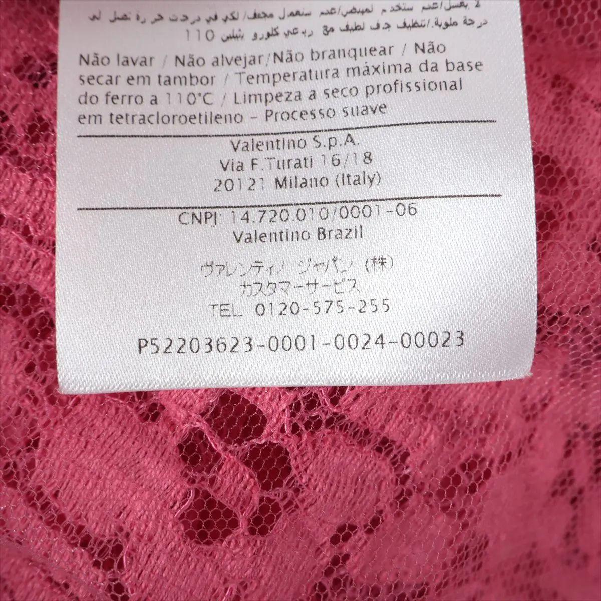 Valentino Garavani Lace See-through Longsleeve Blouse Pink For Sale 4